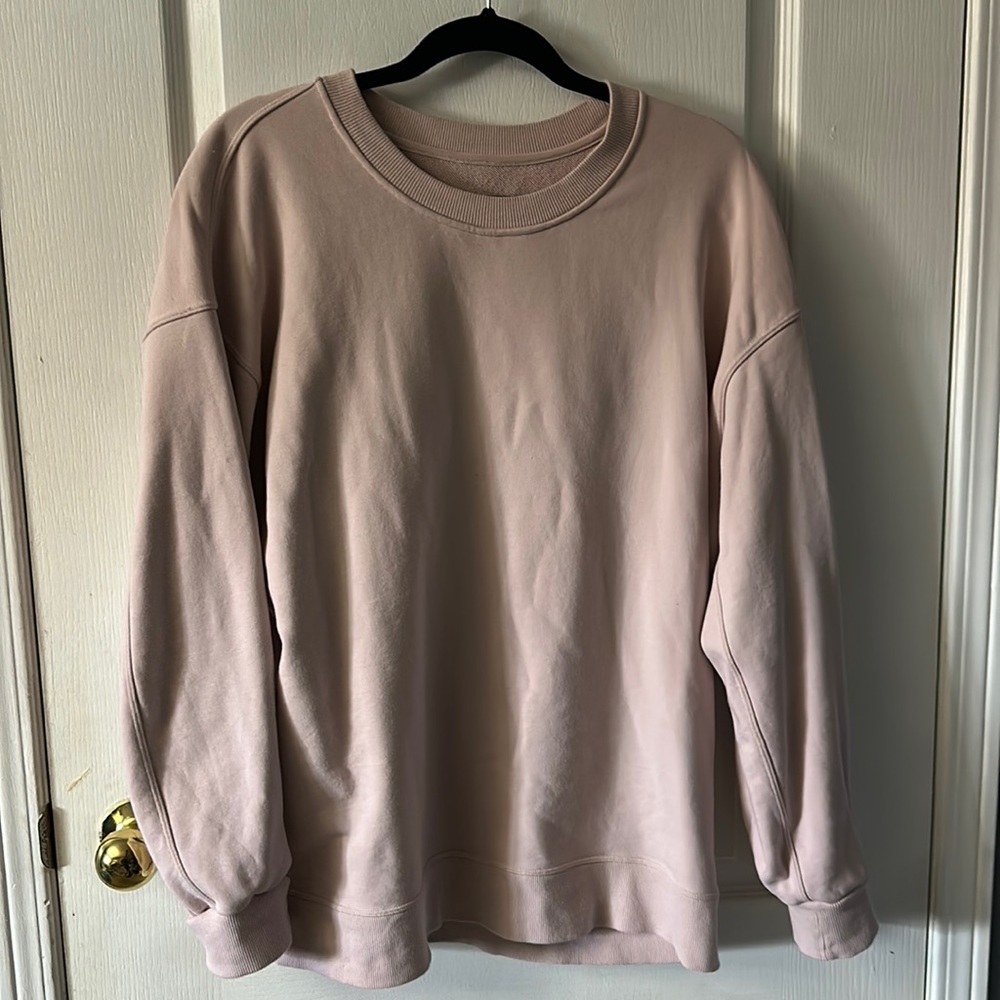 Lululemon oversized feather pink crewneck
